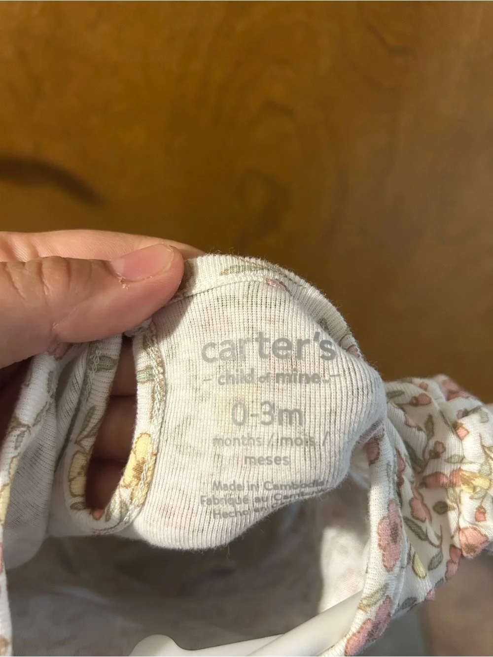 Carter's Floral Baby Headwrap in White and Pink